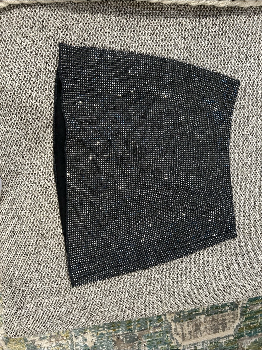 Garage Black Rhinestone Mini Skirt